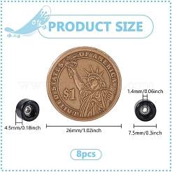 プラスチックスケートボードホイール8個  ベアリング鋼付き  ブラック  7.5x4.5mm  穴：1.4mm&nbsp;AJEW-FG0007-92A