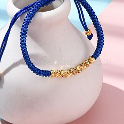 Polyester Cord Braided Bead Bracelets for Women&nbsp;BJEW-L698-01G-13
