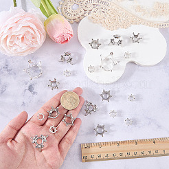 26Pcs 4 Styles Crown Alloy Display Stands for Gemstone&nbsp;FIND-AR0006-93S