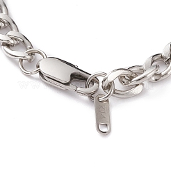 Tarnish Resistant Men's 304 Stainless Steel Cuban Chains Bracelets and Necklaces Jewelry Sets&nbsp;SJEW-JS01159