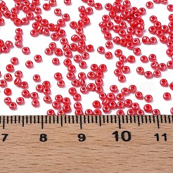 11/0 チェコ不透明ガラスシードビーズ  光沢のある  ラウンド  クリムゾン  2.2x1.5mm  穴：0.7mm  約500 G /袋&nbsp;SEED-N004-003B-22