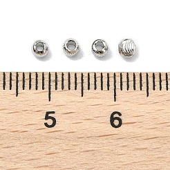 SHEGRACE Brass Textured Round Beads&nbsp;XGRPCU217-296P