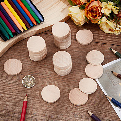 Unfinished Wooden Flat Round Cutouts&nbsp;WOOD-WH0050-042A