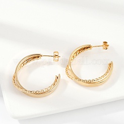 201 Stainless Steel Hoop Earrings&nbsp;EJEW-Q026-19G