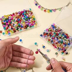 200Pcs 10 Colors Crackle Glass Pendants&nbsp;PALLOY-SW0018-02