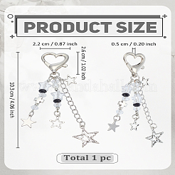 1Pc Star Alloy Resin Pendant Decorations&nbsp;HJEW-LP0002-85