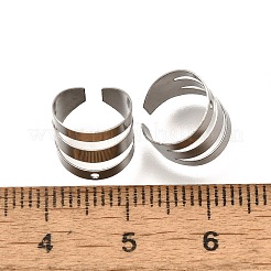 変色防止304ステンレススチール製イヤーカフ金具  C字型  ステンレス鋼色  10x10mm  穴：0.9mm&nbsp;STAS-F311-16P