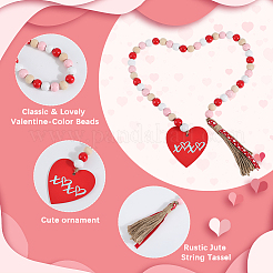 Wooden Beads Pendant Decorations&nbsp;AJEW-WH20020-109A
