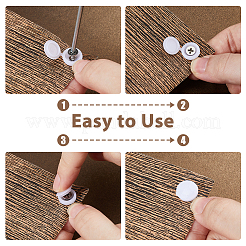 300Pcs 2 Styles Plastic Hinged Screw Covers&nbsp;DIY-FH0010-34
