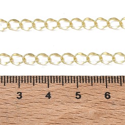 女性用4mm真鍮ツイストダップチェーンネックレス  長持ちメッキ  18KGP本金メッキ  16.34インチ（41.5cm）&nbsp;KK-CBA4FD4-13G