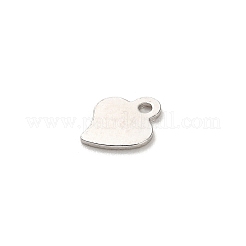 スターリングシルバー チェーン エクステンダー ドロップ 925 個  ロジウムメッキ  プラチナ  ハート  5.5x6x0.5mm  穴：1mm&nbsp;LS-STER-R010-03P-01