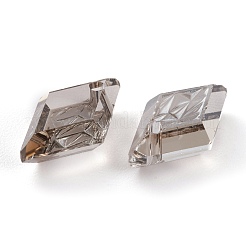 エンボスガラスラインストーンペンダント  菱形  多面カット  サテン  13x8x4.2mm  穴：1.2mm&nbsp;GLAA-J101-04A-001SA