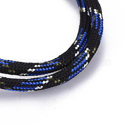 マルチ連ブレスレット  ポリエステル＆スパンデックスコードロープ付き  合金ヨーロッパキューブビーズ  304ステンレスペンダント  クジラの尾の形状  ミックスカラー  7-5/8インチ（19.5cm）&nbsp;BJEW-JB04218