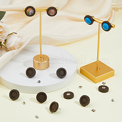 30 Pairs Wood Studs Earring Findings&nbsp;EJEW-DC00001
