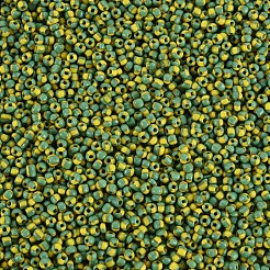 12/0 ガラスシードビーズ  不透明な色が染み込む  ミディアムシーグリーン  2mm  穴：0.8mm&nbsp;SEED-S005-25
