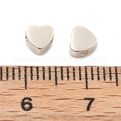 925スターリングシルバービーズ  ハート  銀  4.5x4.7x2.5mm  穴：1mm&nbsp;STER-NH0001-79S