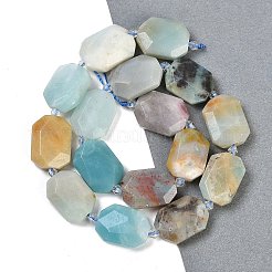 Natural Flower Amazonite Beads Strands&nbsp;G-B125-P03-01