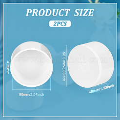 プラスチック製水道管エンドキャップ  ホワイト  98.5x49mm  内径：90mm&nbsp;FIND-WH0137-14B-01