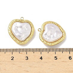 304 Stainless Steel with ABS Plastic Pearl Pendants&nbsp;STAS-G371-01G-03