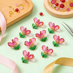 10Pcs Glass Pendants&nbsp;PALLOY-SZ00062