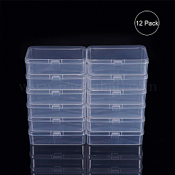 プラスチックビーズ収納ケース  直方体の  透明  9.4x6.4x2.6cm  12pc  カートン：20x15x10cm&nbsp;CON-BC0004-12C