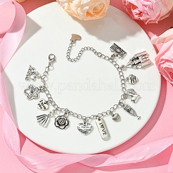 Iron Twisted Chain Bracelets&nbsp;BJEW-FS00007