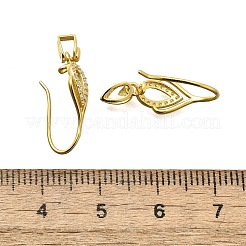 スターリングシルバーのクリアキュービックジルコニアアイスピックピンチベイル925個  ティアドロップ  18KGP本金メッキ  22mm  ピン：0.5mm&nbsp;STER-R011-06G