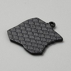 合金エナメルチャーム  ブラック  コーヒーメーカー  ペルー  23x22x1.5mm  穴：1.6mm&nbsp;ENAM-CJC0015-27D