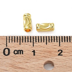 ラックメッキ真鍮製ビーズ  長持ちメッキ  カドミウムフリー＆鉛フリー  コラム  18KGP本金メッキ  7x3mm  穴：2mm&nbsp;LS-KK-B078-14G18
