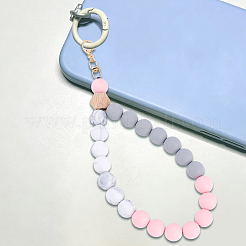 1Pc Silicone & Wood Pendant Decorations&nbsp;HJEW-BM0001-61A
