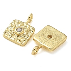 Rack Plating Brass Cubic Zirconia Pendants&nbsp;KK-K392-05G