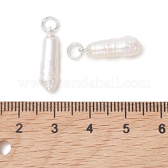 Natural Baroque Keshi Pearl Pendants&nbsp;PALLOY-JF05493-03