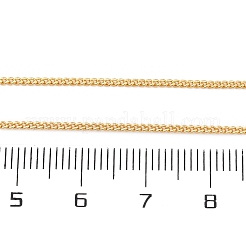 女性用真鍮カーブチェーンネックレス  304ステンレススチール製カニカン付き  ラックめっき  鉛フリー＆カドミウムフリー  長持ちメッキ  18KGP本金メッキ  23.70インチ（60.2cm）&nbsp;NJEW-D302-73G
