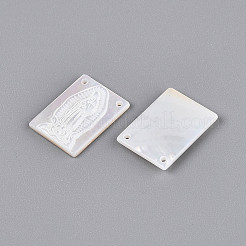 Natural White Shell Mother of Pearl Shell Pendants&nbsp;SSHEL-S264-005