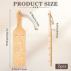 竹パドル2個  ハートエアフローホール付き  バリーウッド  460mm  バット：336x72x8mm&nbsp;AJEW-GF0011-31