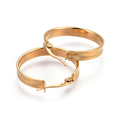 Ion Plating(IP) 304 Stainless Steel Hoop Earrings&nbsp;EJEW-L215-17G