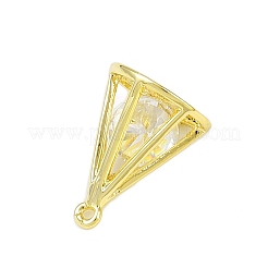 Brass with Clear Cubic Zirconia Pendants&nbsp;LS-KK-L238-32G