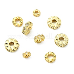 15Pcs 3 Styles Brass Cubic Zirconia Spacer Beads&nbsp;KK-CJ0003-84