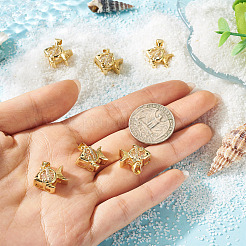 6Pcs Brass Micro Pave Cubic Zirconia Pendants&nbsp;KK-TA0009-09A