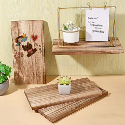 Rectangle Fortune Paulownia Wood Wall Shelf&nbsp;AJEW-WH0709-184A