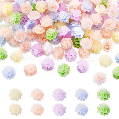 花の樹脂カボション100個  ネイルアートの装飾の付属品  ミックスカラー  9.5x6mm&nbsp;MRMJ-TA0001-36