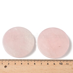 天然ローズクォーツコースター  カップマット  フラットラウンド  50~50.5x7.5mm&nbsp;G-P462-03A-01