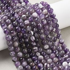 天然石アメジストビーズ連売り  ラウンド  8~8.5x8~8.8mm  穴：1.2mm  約46~48個/連  14.96~5.35''（38~39センチメートル）&nbsp;X-G-M445-8MM-01E