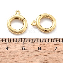 Rack Plating Brass Spring Gate Rings&nbsp;KK-H449-58G-02-NR