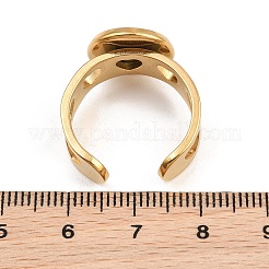 Hollow Heart 304 Stainless Steel Cuff Ring Components&nbsp;SA-CBA82C8-02C-G