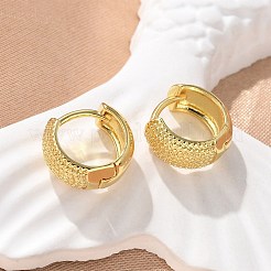 Brass Hoop Earrings&nbsp;EJEW-F359-10G-03
