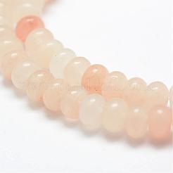 天然石ピンクアベンチュリンビーズ連売り  ロンデル  6x4mm  穴：1mm  約96~97個/連  15インチ&nbsp;G-G665-04-6x4mm