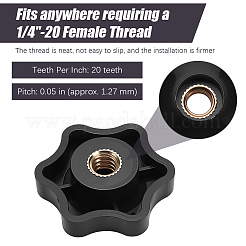 20Pcs PP Plastic & Brass Plum Blossom Handle Nut&nbsp;DIY-SP0007-12
