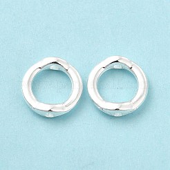 長持ちメッキ合金ビーズ  カドミウムフリー＆ニッケルフリー＆鉛フリー  ラウンド  銀  13x3.5mm  穴：1.6mm  内径：8.5mm&nbsp;FIND-C020-14S