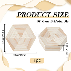 Wood 3D Glass Soldering Jig&nbsp;TOOL-WH0039-62B